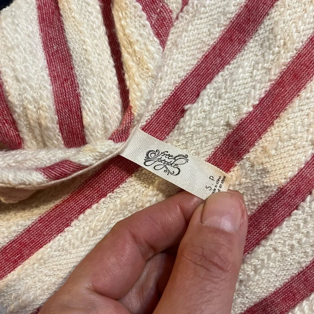 Free People Open Back Fit & Flare Dress With Pockets & Striped Boho Size Small - Picture 14 of 14